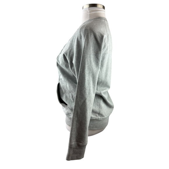 Lululemon Scuba Crew Heathered Core Light Grey Sweatshirt Kangaroo Pocket Sz 12 - Picture 7 of 16